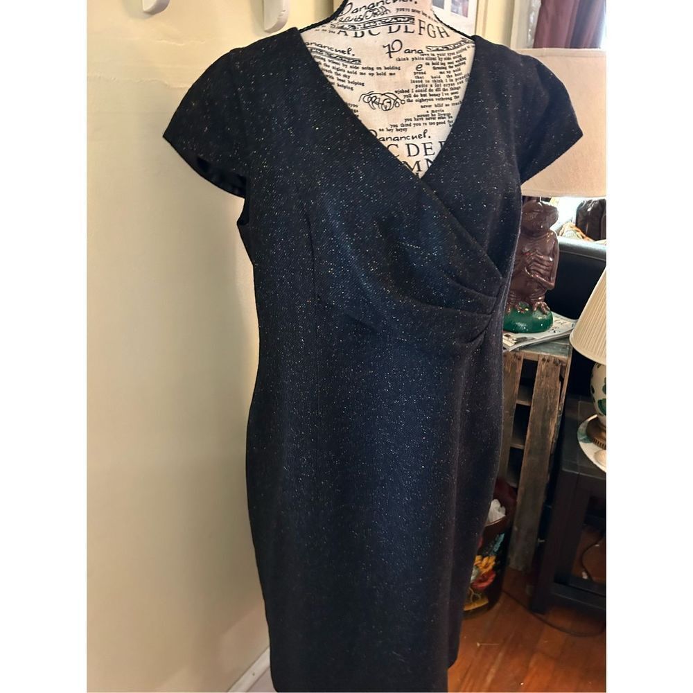 Talbots Petite Tweed Wool Silk Blend Sheath Dress